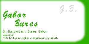gabor bures business card